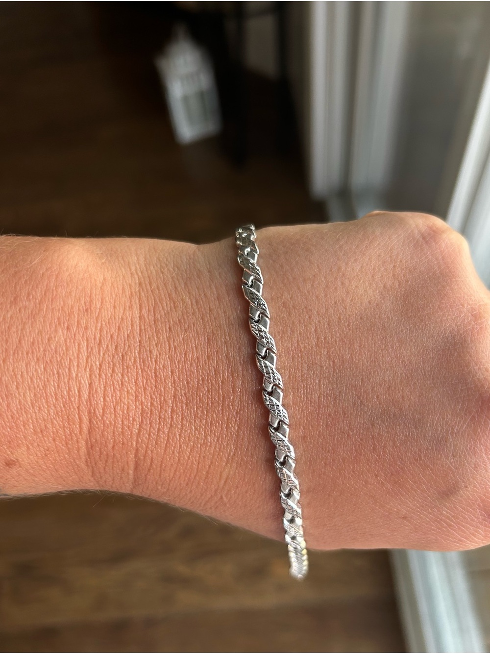 Classic Silver Twist Chain Bracelet - Women Jewelry